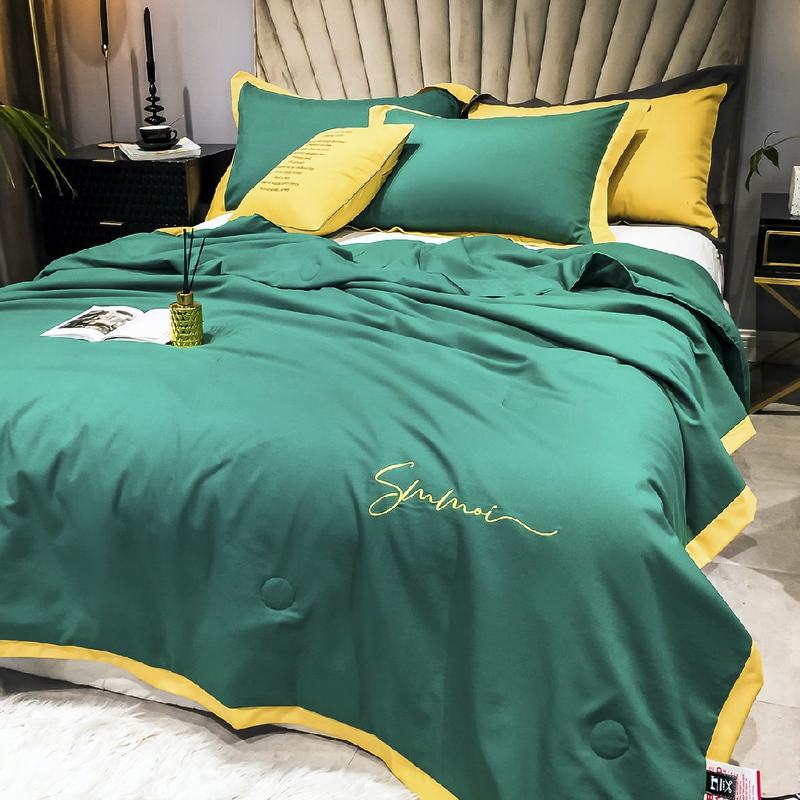 순수 컬러 섬유 인쇄 폴리 에스터 여름 이불